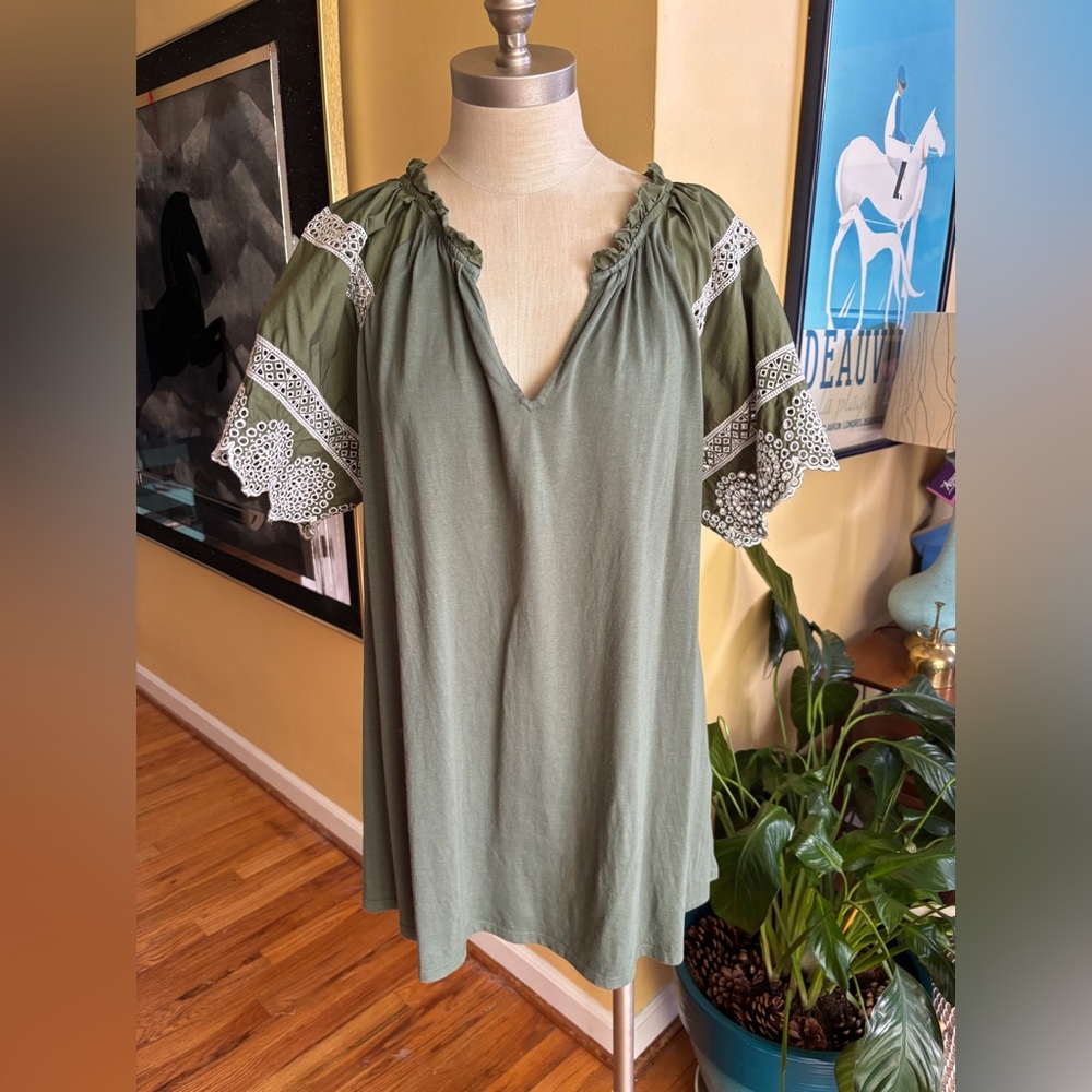 lane bryant green top